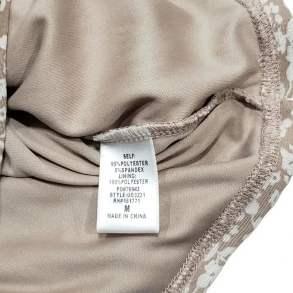 Le Lis Nude Ruched Floral Chiffon Mini Slip Dress M - Picture 3 of 4